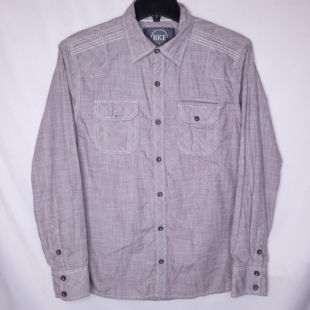 Buckle Shirt Mens Medium Red Slim Fit Lafayette